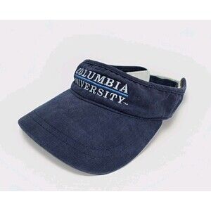 Columbia University Visor Hat Adjustable Strapback Golf Tennis Beach Vintage
